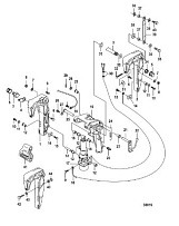 Зажимные кронштейны, Power Tilt 4-Х ТАКТНОГО ПЛМ MERCURY 15 Carb(2CYL) Серийный номер от 0R235949 и выше