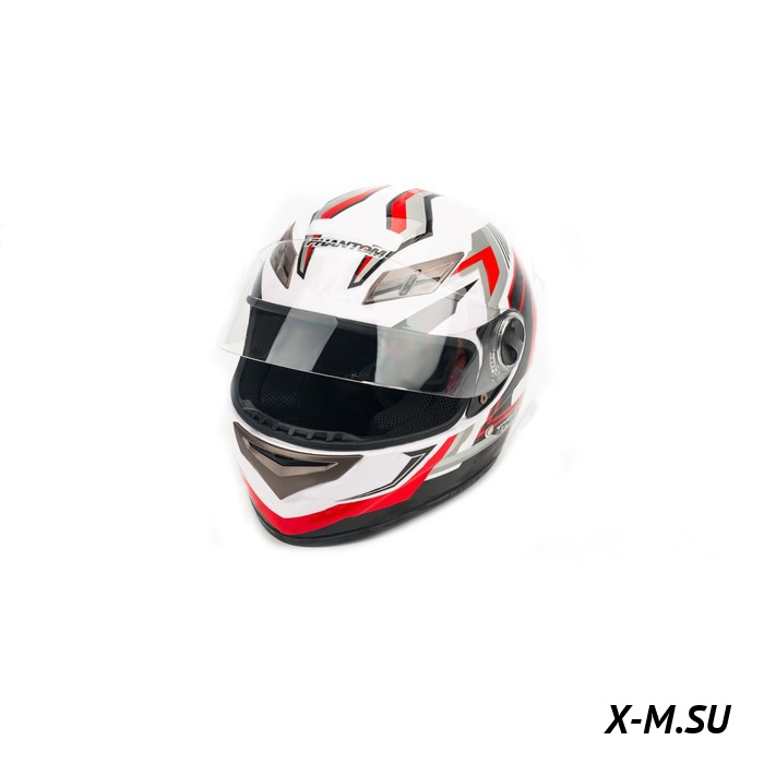 Шлем мото PHANTOM 825 #4white-red HPF100ST-WR60