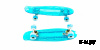 Скейтборд KROSTEK 22&quot; пластик PC22 #5 / BLUE / LED
